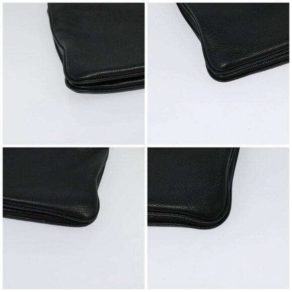 PRADA Shoulder Bag Leather Black Silver Auth - Picture 15 of 15